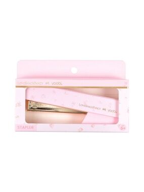 LoveShackFancy Pink Floral Mini Stapler with Gold Hardware